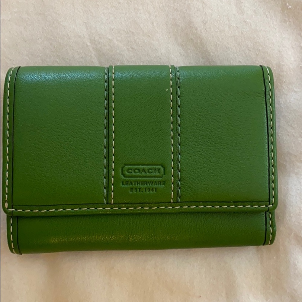 Coach Green Leather Wallet